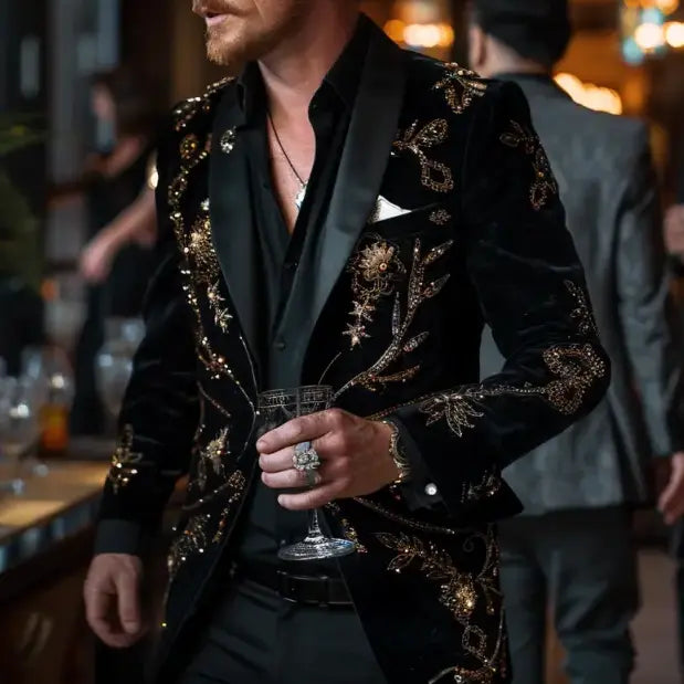 Elevate Your Look with a Black Embroidered Suit | Epochtailors