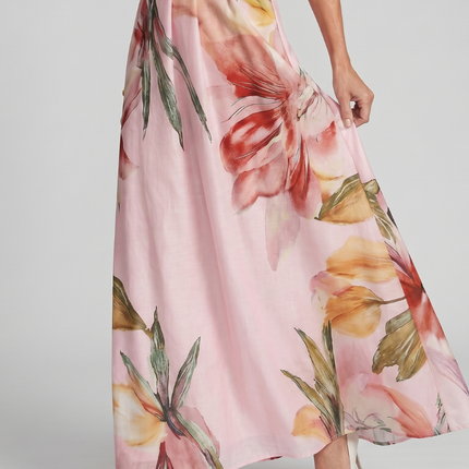Soft Halter Flowing Skirt Maxi Dress