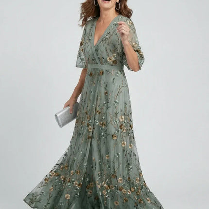Halter Bloom Flow Maxi Dress