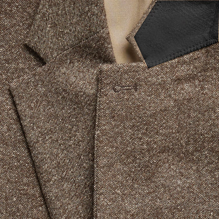 Mens 3 Piece Brown Tweed Suits Wedding Vintage Classic Suit Tuxedos
