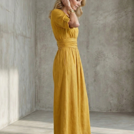 Cross Front Wide Leg Jumpsuit