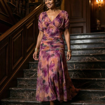 Off Shoulder Flow Midi Dress