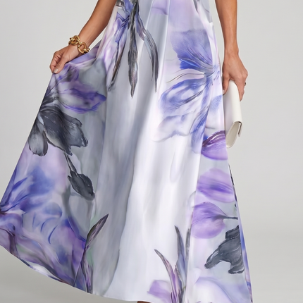 Soft Halter Flowing Skirt Maxi Dress