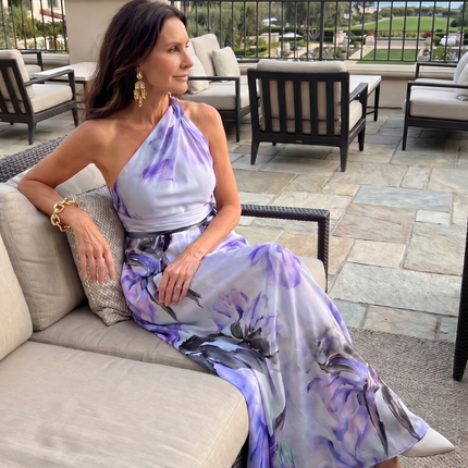 Soft Halter Flowing Skirt Maxi Dress