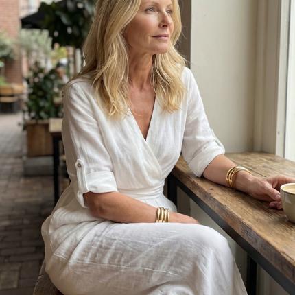Cross Front Wide Leg Jumpsuit