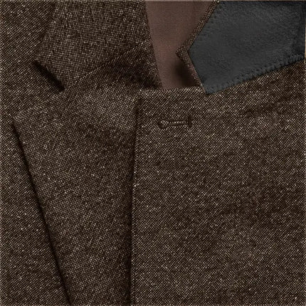 Mens 3 Piece Coffee Tweed Suits Wedding Vintage Classic Suit Tuxedos