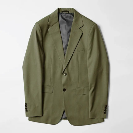 Mens Olive Green Suit Double Breasted Three Piece Suit Tuxedos