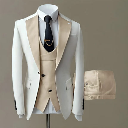 Men's Suits Slim Fit Notch Lapel Tuxedos 3 Pieces Suit